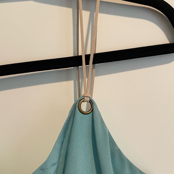 Waverly Grey Color-block Silk Tank - Picture 3 of 4